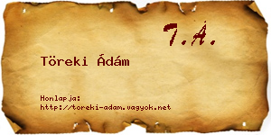 Töreki Ádám névjegykártya